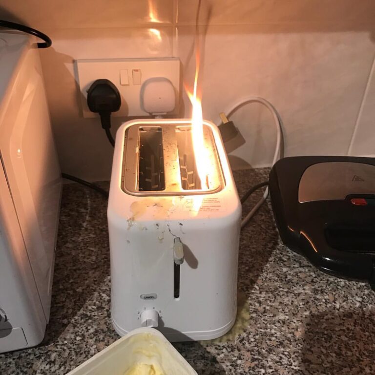 So last night I set my toaster on fire #oops #toast #fire #kitchen #food