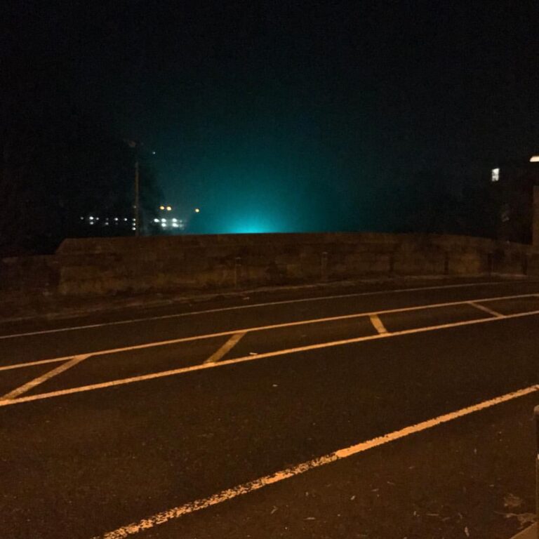 I wish I had my camera at the time the train traffic light in the fog made the lighting look like a…
