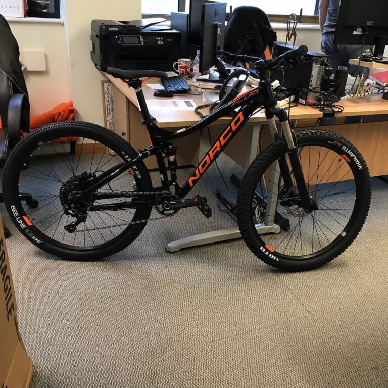 Just got the new bike delivered to the office #newbike #mtb #mountainbike #cubelife