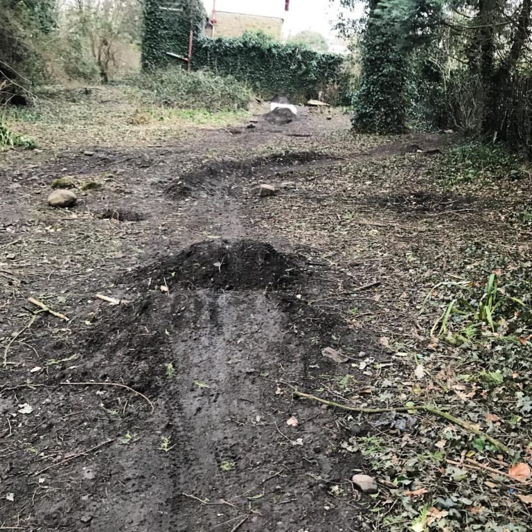 Some kids have made a mini track near my house go on lads. It’s a little short and tight for my bike…