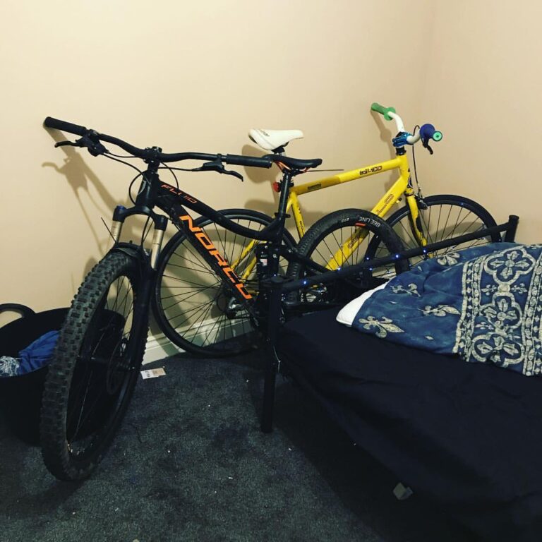 When you live an apartment but bike is life #mtb #roadbike #mountainbike #singlespeed #bikecave